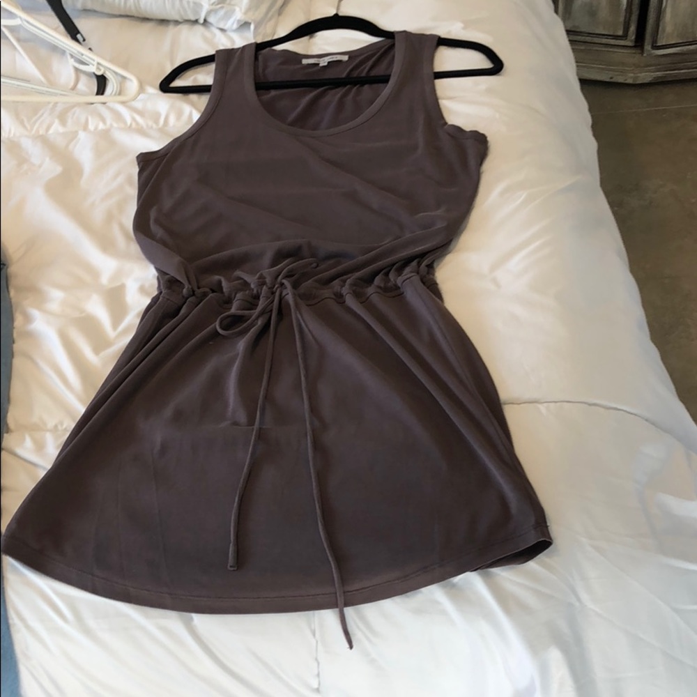 Mauve comfy dress with tie at the waist